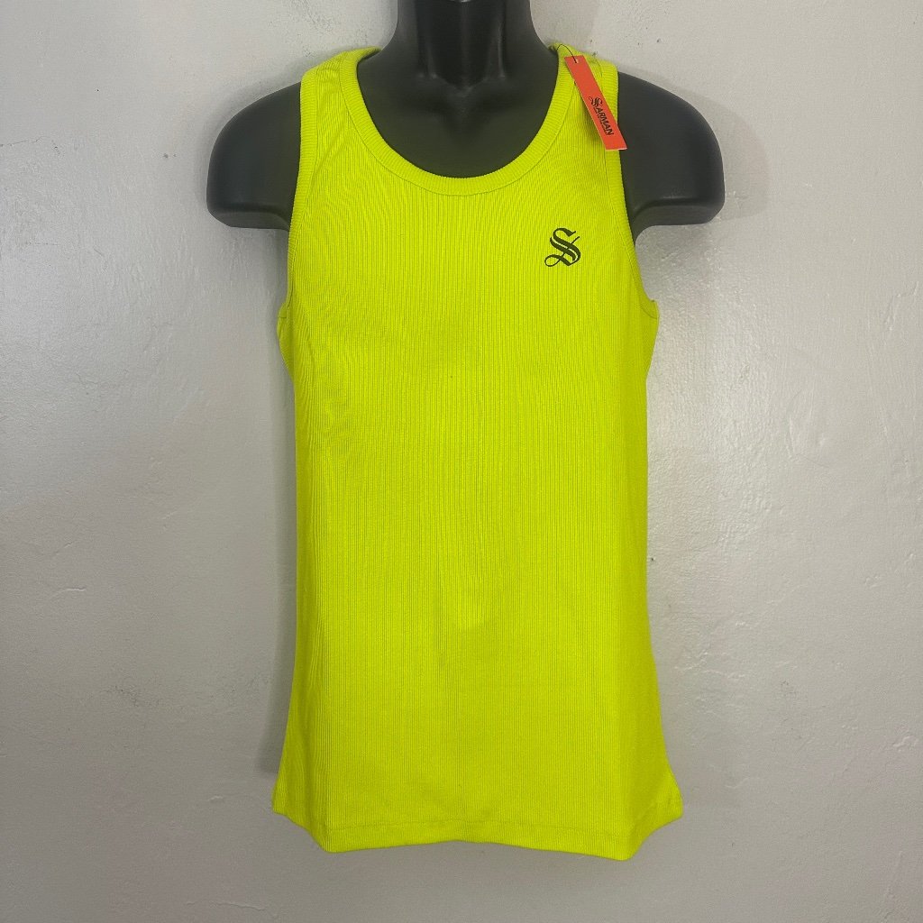 Sarman Ribbed Stretch Tank Top Medium New With Tags 95% Cotton/5% Elastane